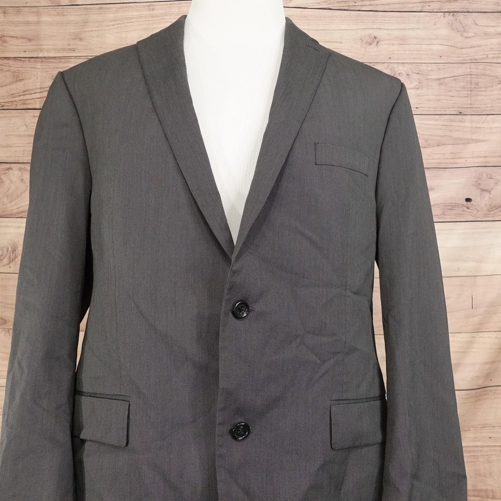 Michael Kors‎ Suit Jacket Mens 46R Gray Stretch Polyester 2 Button Notch